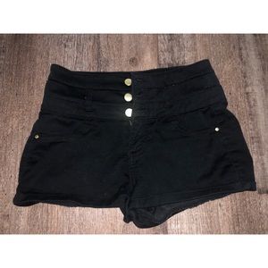 Charlotte Russe Refuge Black Shorts- Size 2